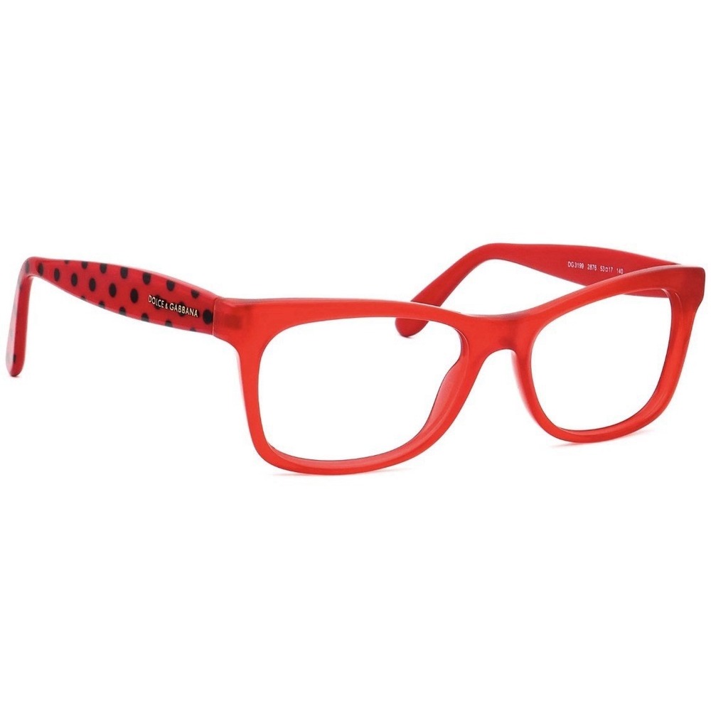 Dolce & Gabbana Eyeglasses DG 3199 2876 Red/Black Polka Dot‎ & Case 53[]17 140
